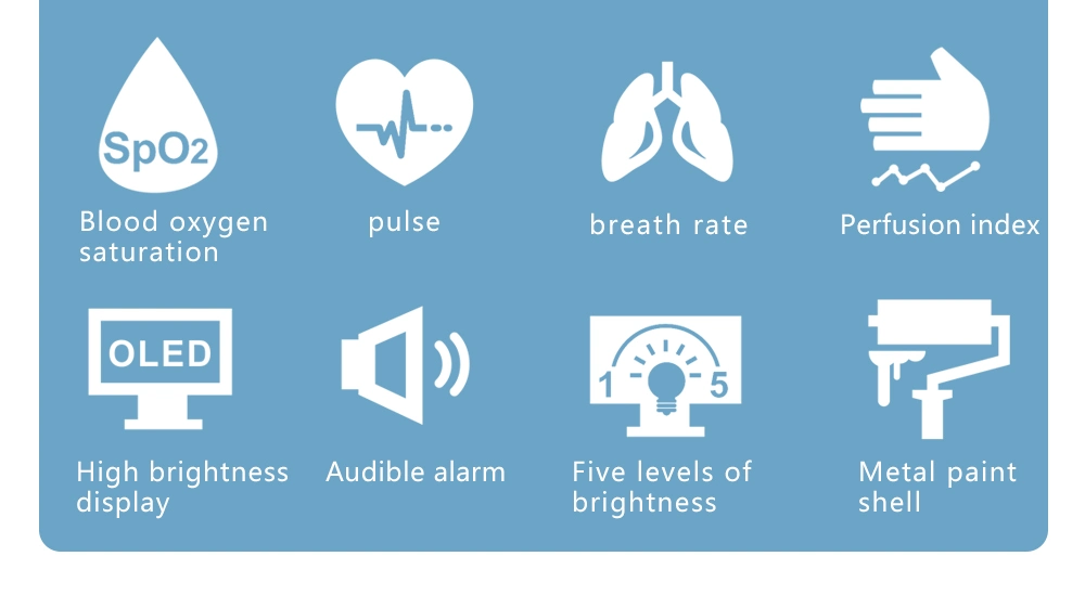 LED Screen Medical Equipment Finger Pulse Oximeter