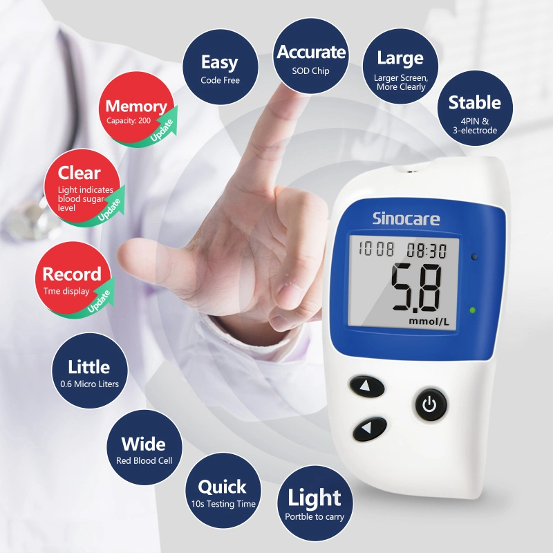 Sinocare Blood Glucose Meter Safe Aq Accu Sinocare Blood Sugar Test Digital Meter Medical Glucose Monitors Cgm Watch