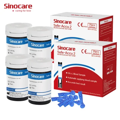 Medidor de glucosa en sangre Sinocare Safe Aq Accu Sinocare prueba de azúcar en sangre medidor Digital monitores médicos de glucosa reloj Cgm