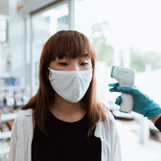 Temperatura láser digital portátil clínica médica no