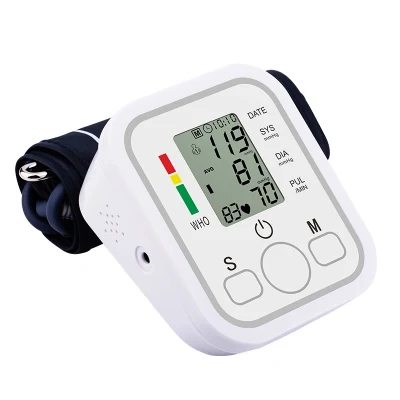 Esfigmomanómetro electrónico Monitor de pulso de presión arterial de brazo portátil